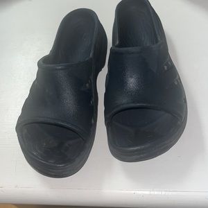 LL Bean blue coastal slide sandal Size Women 9/Men 7